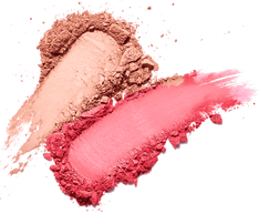 Beauty Shopify theme Beautify. Close-up of pink and beige makeup powders on a black background.